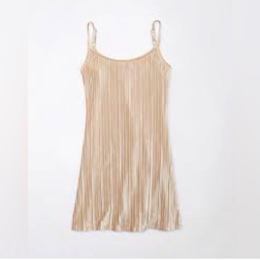 Tan Velvet Mini Dress AEO brand Size XS NWT